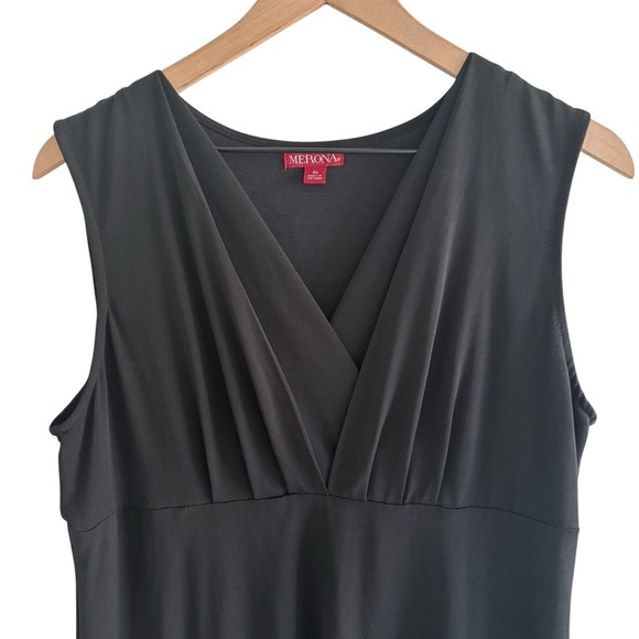 Merona Sleeveless Dress Women’s Size XL Lined V-Neck Office Workwear Dressy - Picture 2 of 16